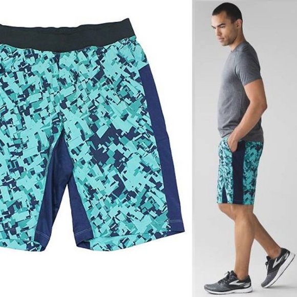 Lululemon Mens T.H.E. Short 11"  Tip Top Arctic Teal Hero Blue M - Picture 3 of 15